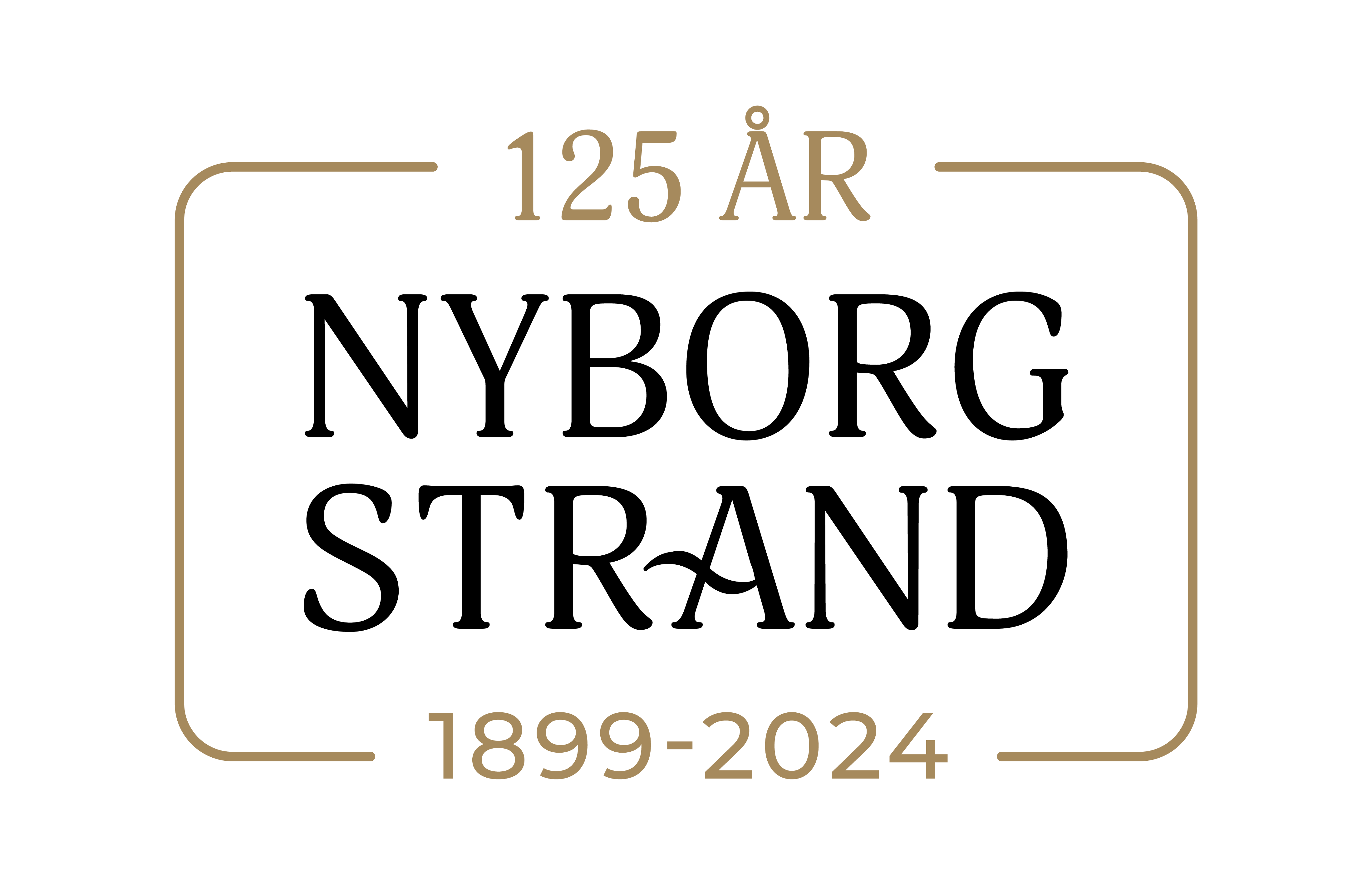 Nyborgstrand Jubil├ªumslogo Sort RGB